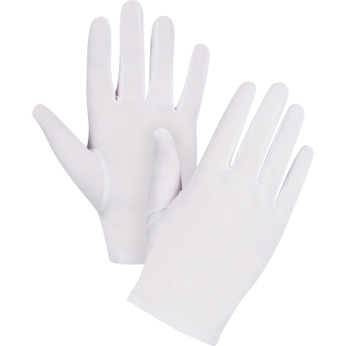 Low-Lint Inspection Gloves, Nylon, Hemmed Cuff, Ladies/X-Small