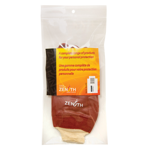 Red Smooth-Finish Chemical-Resistant Gloves, Size 9, 10" L, PVC, Interlock Inner Lining, Heavy Weight