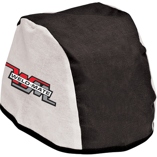 Cotton Welder's Beanie, One Size, Black/White