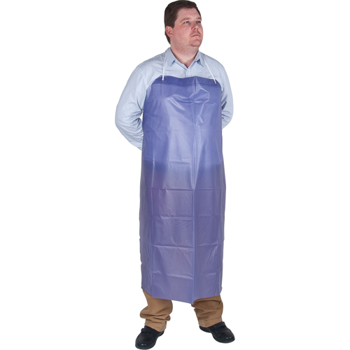 Lightweight Apron, Vinyl, 45" L x 36" W, Blue