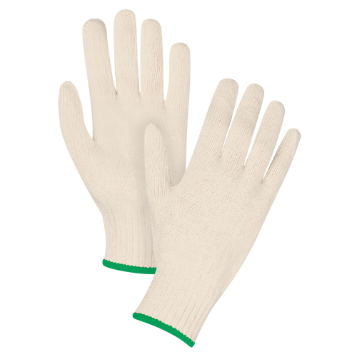Standard-Duty String Knit Gloves, Poly/Cotton, 7 Gauge, Medium