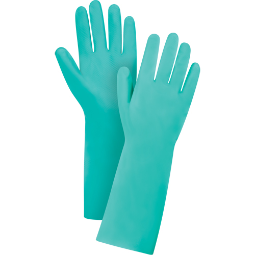 Diamond-Grip Chemical-Resistant Gloves, Size 8, 13" L, Nitrile, 22-mil