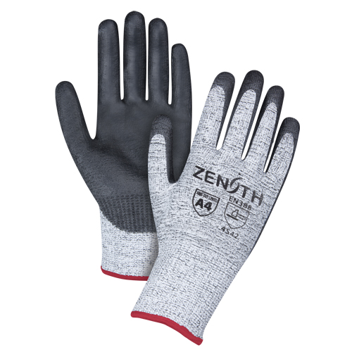 Seamless Stretch Cut-Resistant Gloves, Size Small/7, 13 Gauge, Polyurethane Coated, HPPE Shell, ANSI/ISEA 105 Level 4/EN 388 Level 5