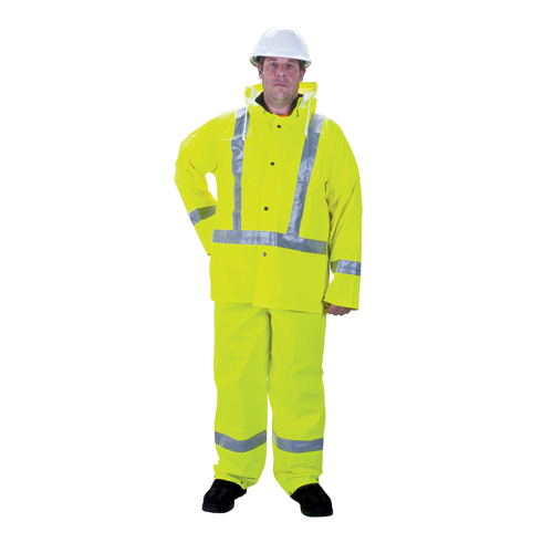 RZ900 Premium Traffic Rain Suit, Polyester, Small, High Visibility Lime-Yellow
