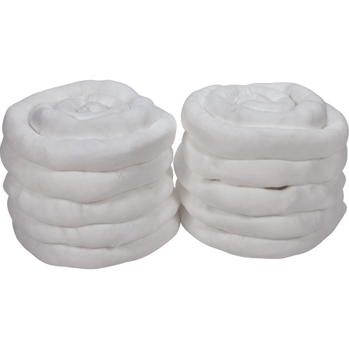 Sorbent Sock, Oil Only, 45 gal. Absorbancy, 3" W x 10' L, Pack of 10