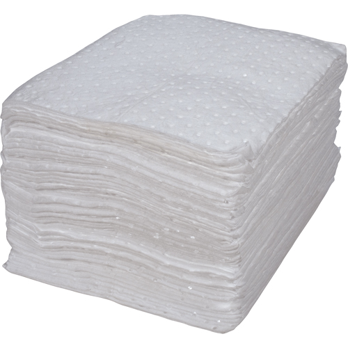 Premium Bonded Sorbent Pads, Oil Only, 15" x 17", 25 gal. Absorbancy
