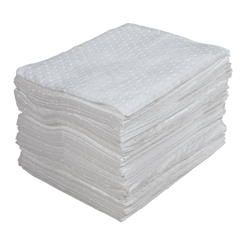 Premium Laminated (SMS) Sorbent Pads, Oil Only, 15" x 18", 30 gal. Absorbancy