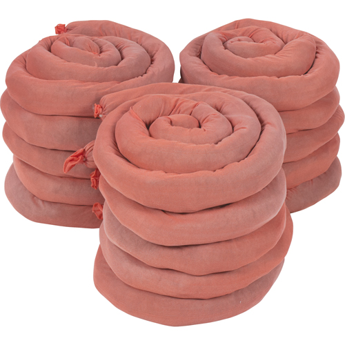 Sorbents Socks, Hazmat, 50 gal. Absorbancy, 3" W x 8' L, Pack of 15