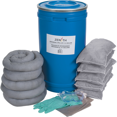 Spill Kit, Universal, Pail, 16 US gal. Absorbancy