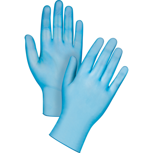 Medical-Grade Disposable Gloves, Small, Vinyl, 4.5-mil, Powder-Free, Blue, Class 2