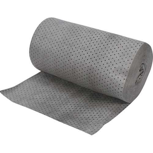 Industrial-Grade Fine Fibre Sorbent Rolls, Mediumweight, 150' L x 30" W, 50 gal. Absorbancy