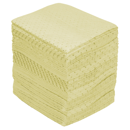 Industrial-Grade Fine Fibre Sorbent Pads, Hazmat, 15" x 17", 40 gal. Absorbancy