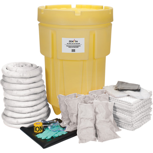 Premium Shop Spill Kit, Oil Only, Drum, 95 US gal. Absorbancy