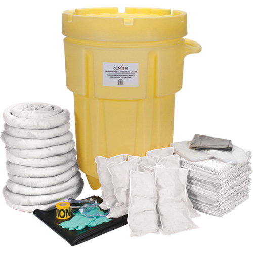 Shop Spill Kit, Oil Only, Overpack/Salvage Drum, 95 US gal. Absorbancy
