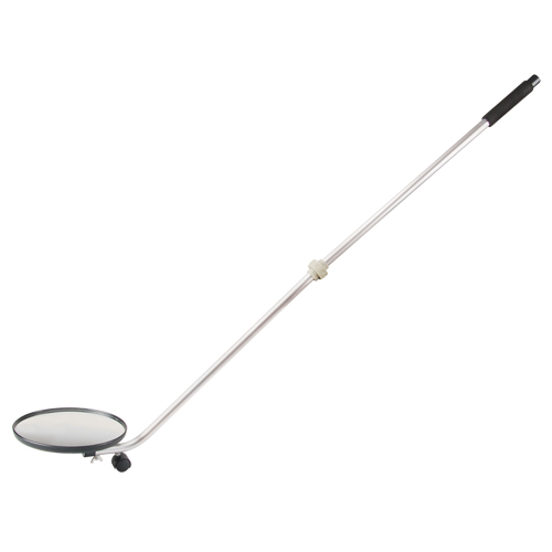 Inspection Mirror, 8.5" dia., Round, 47" Handle