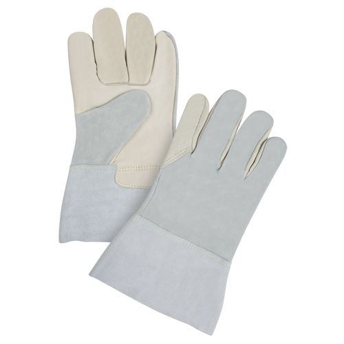 Split-Back Premium Work Gloves, Small, Grain Cowhide Palm