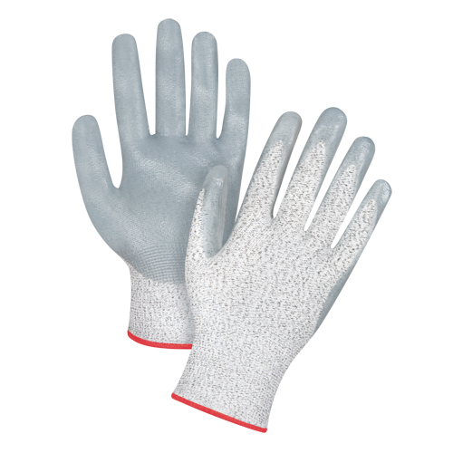 High-Performance Cut-Resistant Gloves, Size Small/7, 13 Gauge, Nitrile Coated, HPPE Shell, ANSI/ISEA 105 Level 4/EN 388 Level 5