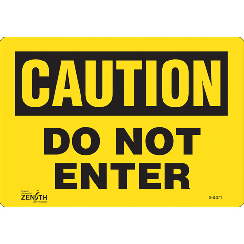 "Do Not Enter" Sign, 7" x 10", Vinyl, English