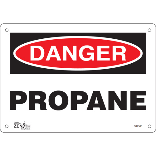 "Propane" Sign, 7" x 10", Aluminum, English