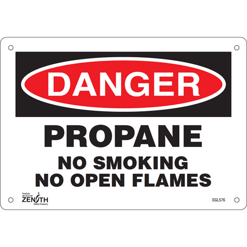 "No Smoking" Sign, 7" x 10", Plastic, English