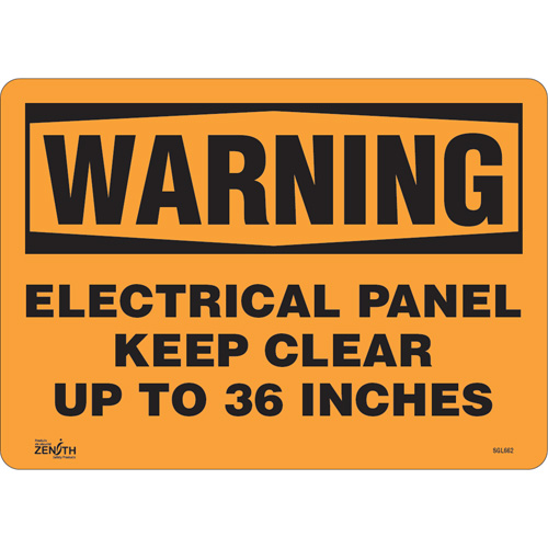 "Electrical Panel" Sign, 10" x 14", Vinyl, English