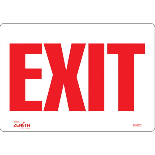 "Exit" Sign, 7" x 10", Vinyl, English