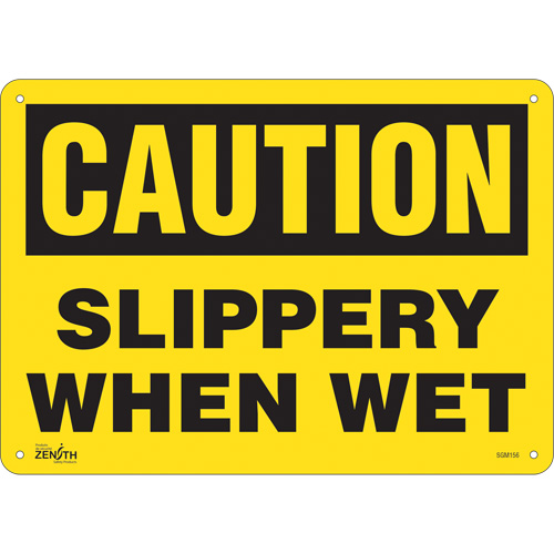 "Step Down" Sign, 10" x 14", Aluminum, English