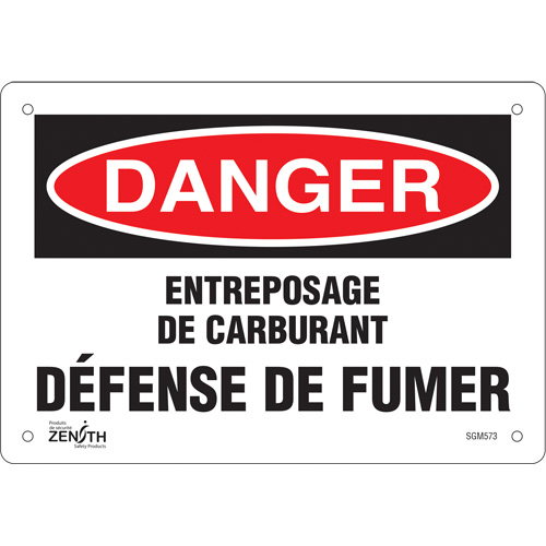 "Défense De Fumer" Sign, 7" x 10", Aluminum, French