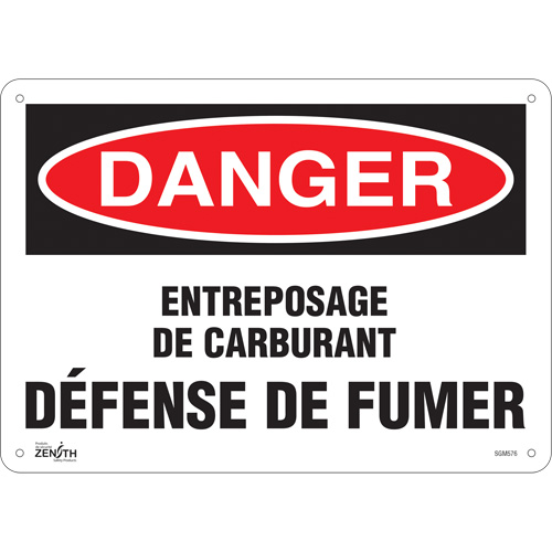 "Défense De Fumer" Sign, 10" x 14", Aluminum, French