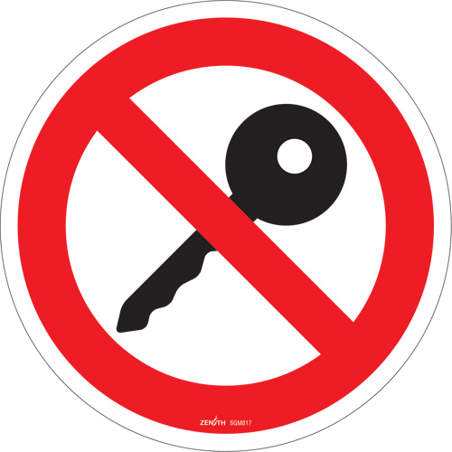Turn Off Engine CSA Standard Safety Sign, 12" x 12", Vinyl, Pictogram