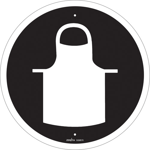 Protective Clothing CSA Standard Safety Sign, 12" x 12", Plastic, Pictogram