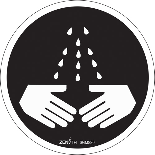 Wash Your Hands CSA Standard Safety Sign, 6" x 6", Vinyl, Pictogram