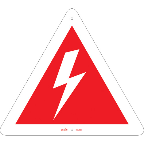 High Voltage CSA Standard Safety Sign, 12" x 12", Plastic, Pictogram