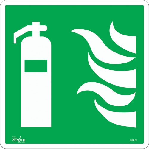 Fire Extinguisher CSA Standard Safety Sign, 12" x 12", Vinyl, Pictogram
