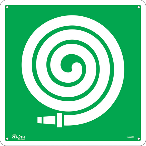 Fire Hose CSA Standard Safety Sign, 12" x 12", Plastic, Pictogram