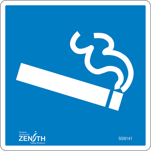 Smoking Section CSA Standard Safety Sign, 6" x 6", Vinyl, Pictogram