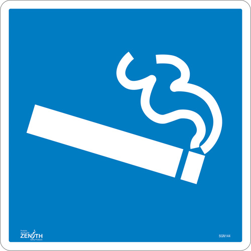 Smoking Section CSA Standard Safety Sign, 12" x 12", Vinyl, Pictogram