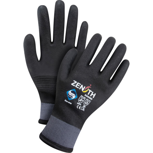 ZX-30° Premium Coated Gloves, Medium, Foam PVC Coating, 15 Gauge, Nylon Shell