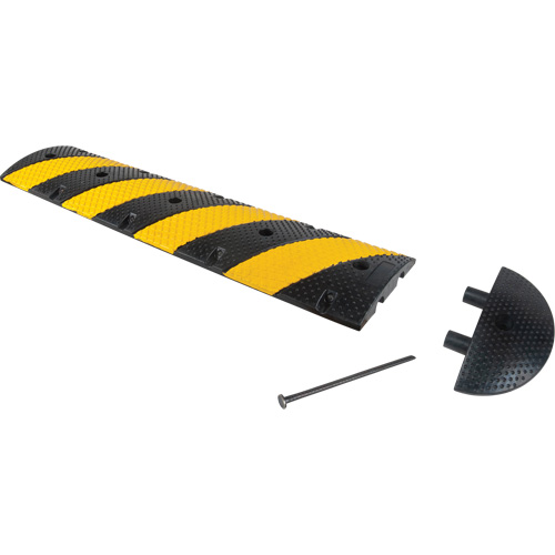Speed Bump Kit, Rubber, 4' L x 11" W x 2" H