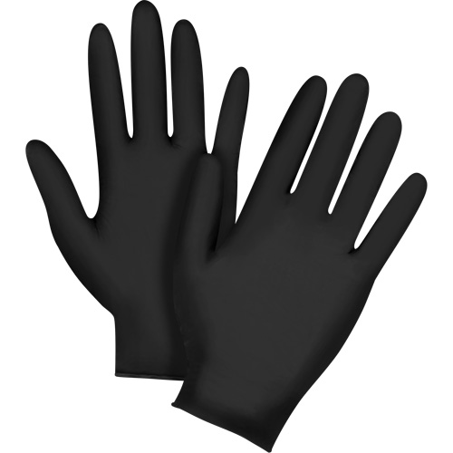 Vending Pack Disposable Gloves, Medium, Nitrile, 5-mil, Powder-Free, Black, Class 2