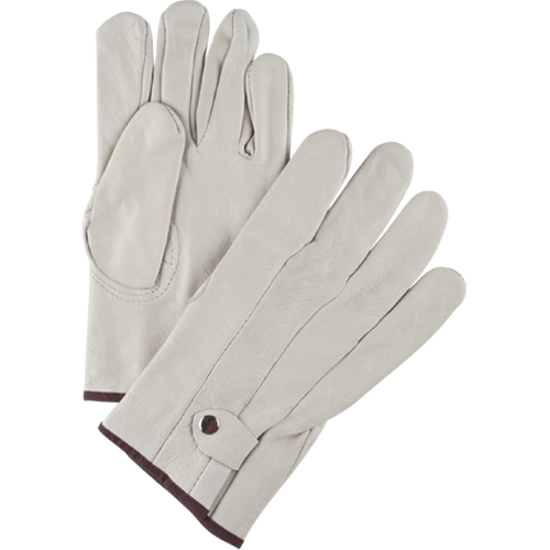Standard-Duty Ropers Gloves, Large, Grain Cowhide Palm