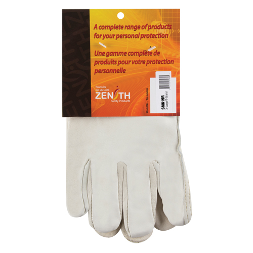 Winter-Lined Driver's Gloves, X-Large, Grain Cowhide Palm, Fleece Inner Lining