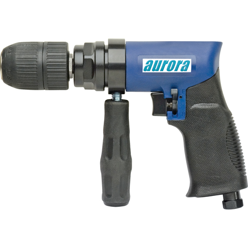 1/2" Air Reversible Drill, 4 CFM, 1/4" NPT, 88 dBA, 1/2" Chuck
