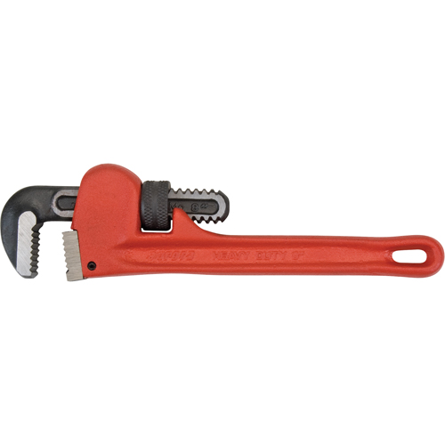 Pipe Wrench, 1" Jaw Capacity, 8" Long, Powder Coated Finish