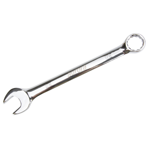 Combination Wrench, 12 Point, 7/8", Chrome Finish