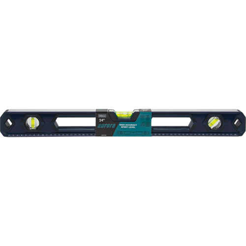 High-Accuracy Level, Box, 2' L, Aluminum, 3, Non-Magnetic