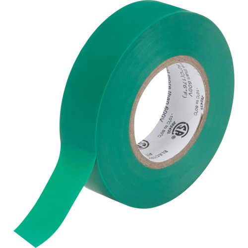 Electrical Tape, 19 mm (3/4") x 18 M (60'), Green, 7 mils